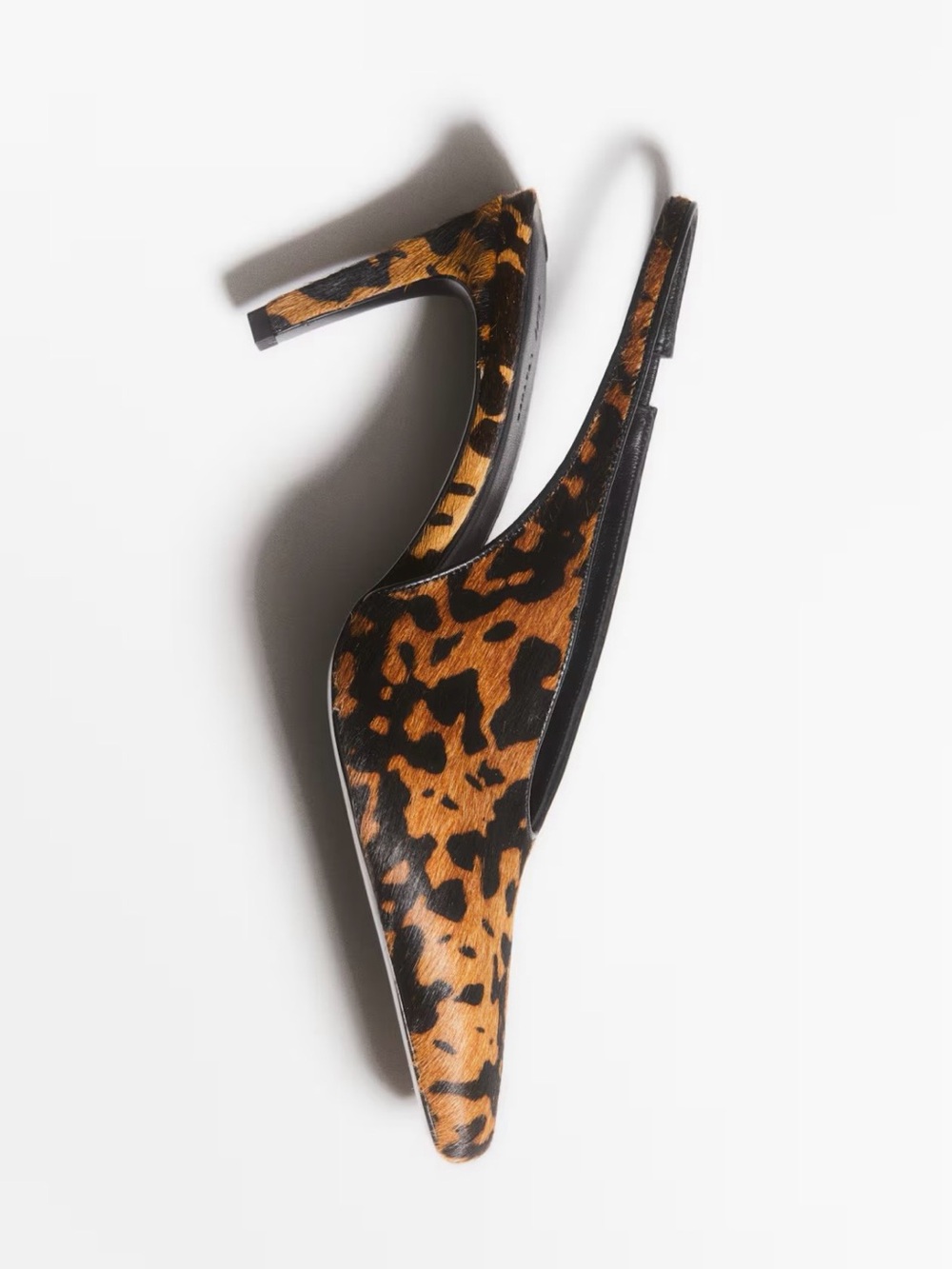 H&M Leopard-Print Slingback Heels - 2 Sized Shoes (42/L & 40/R)